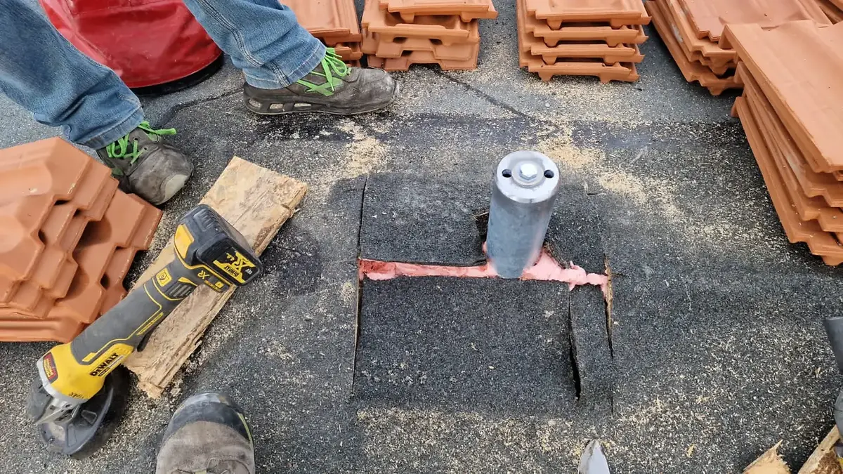 Fissaggio strutturale di un ancoraggio puntuale su tetto