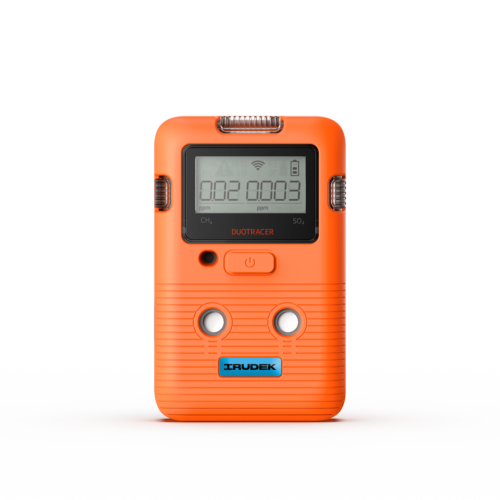 Rilevatore portatile a due gas IRUDEK DUO TRACER, vista frontale